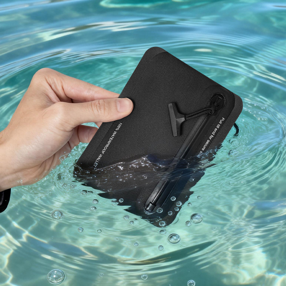 Leather Edc. Carry Pouch - 100% waterdichte portemonnee met ritssluiting, lichtgewicht
