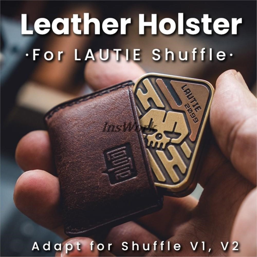 Edc Everyday Carry - Lautie Edc Lederen Holster Voor Shuffle