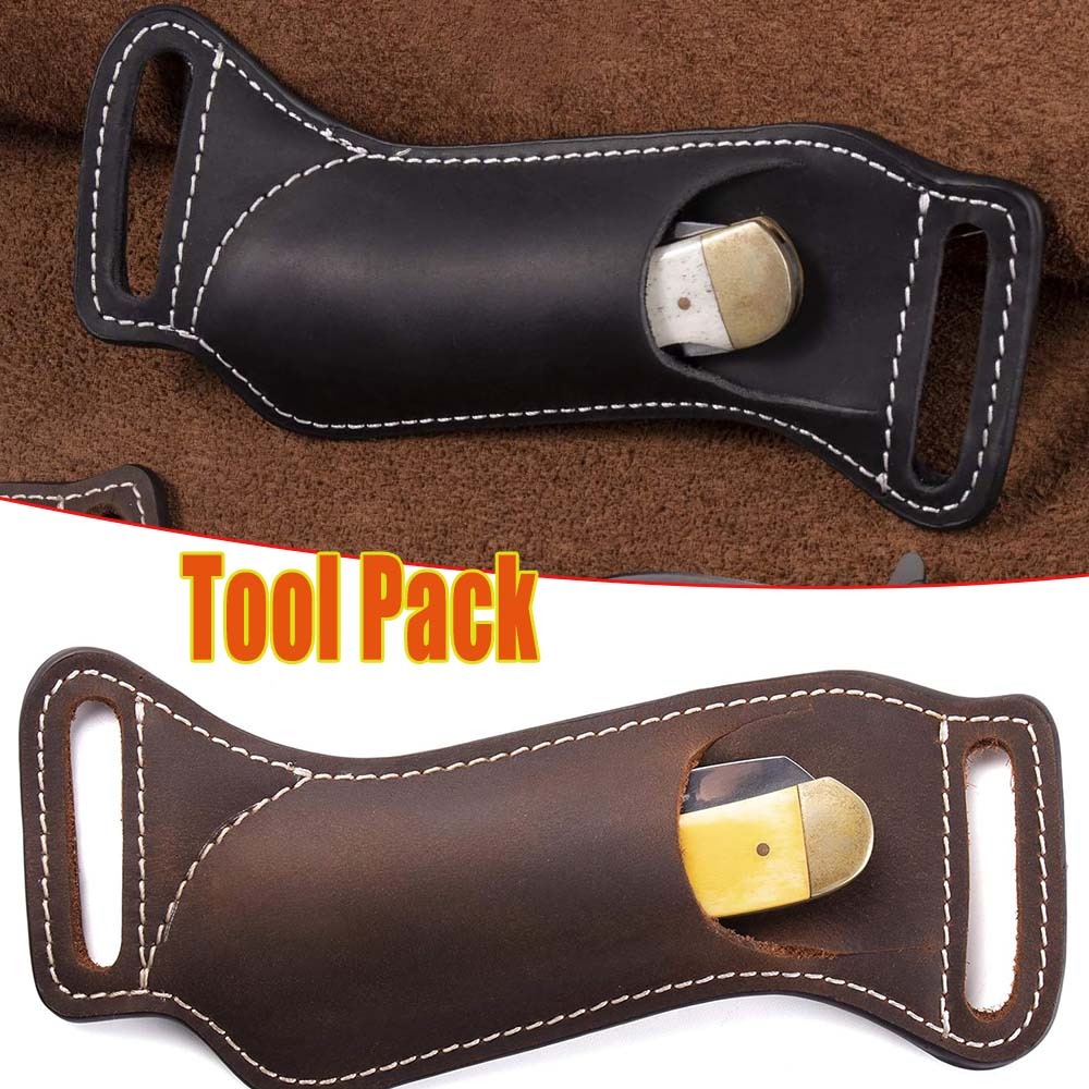 Leather Edc. Carry Pouch - Tactische EDC vouwmes schede heuptas 5