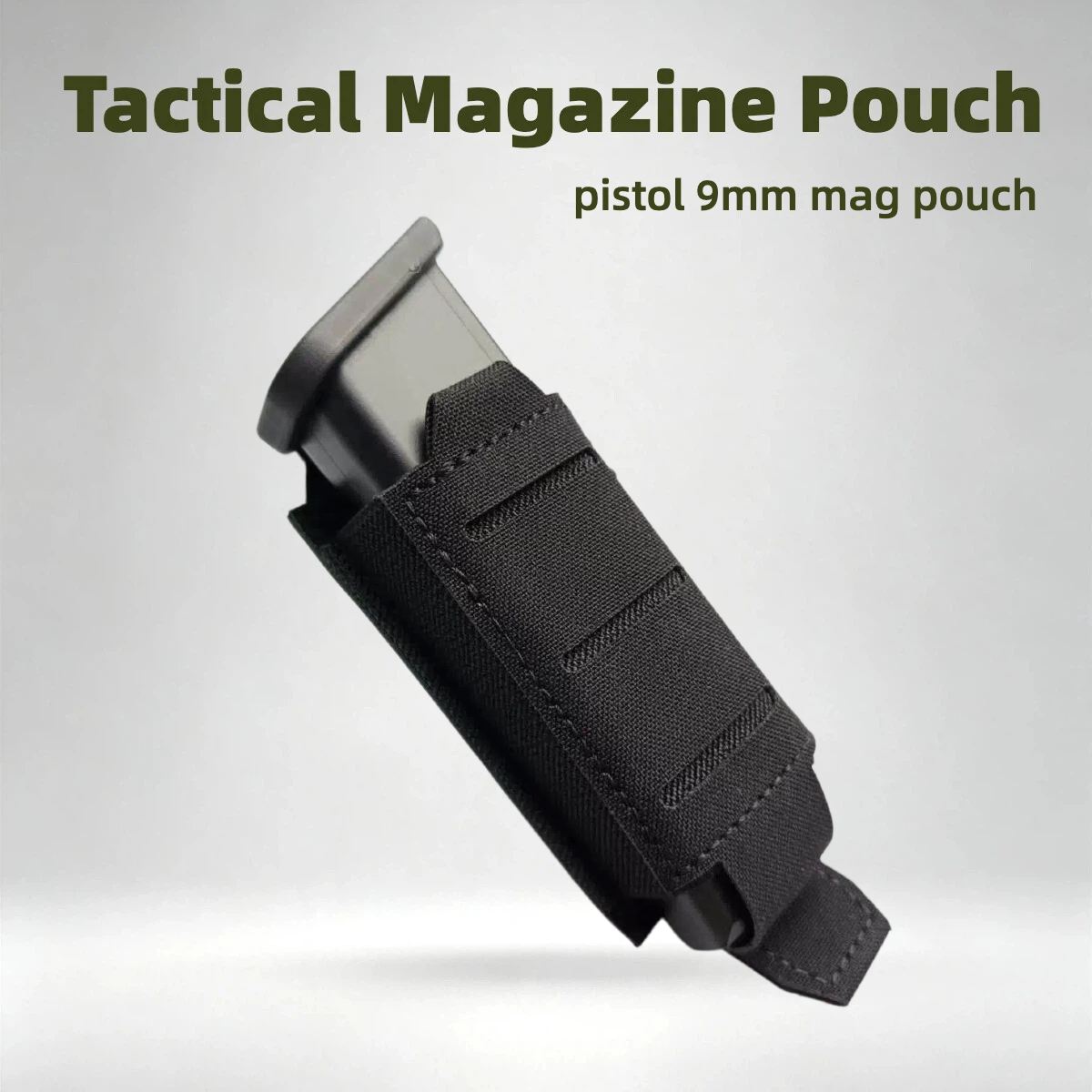 Edc Carry Knife - Lasergesneden enkelvoudige 9mm magazijnhouder, magazijnholster, harde