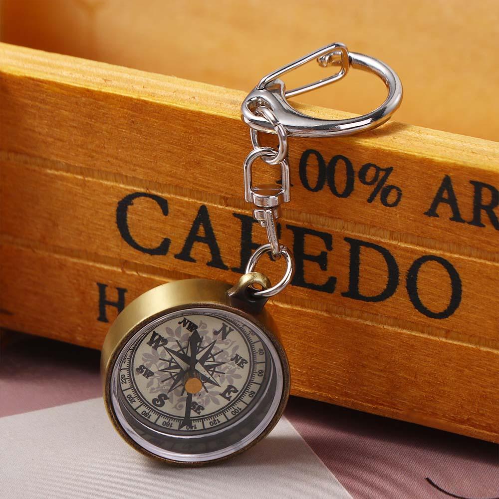 Goudkleurige navigatiehulpmidd - Compass Keychain Mini recensie en prijs
