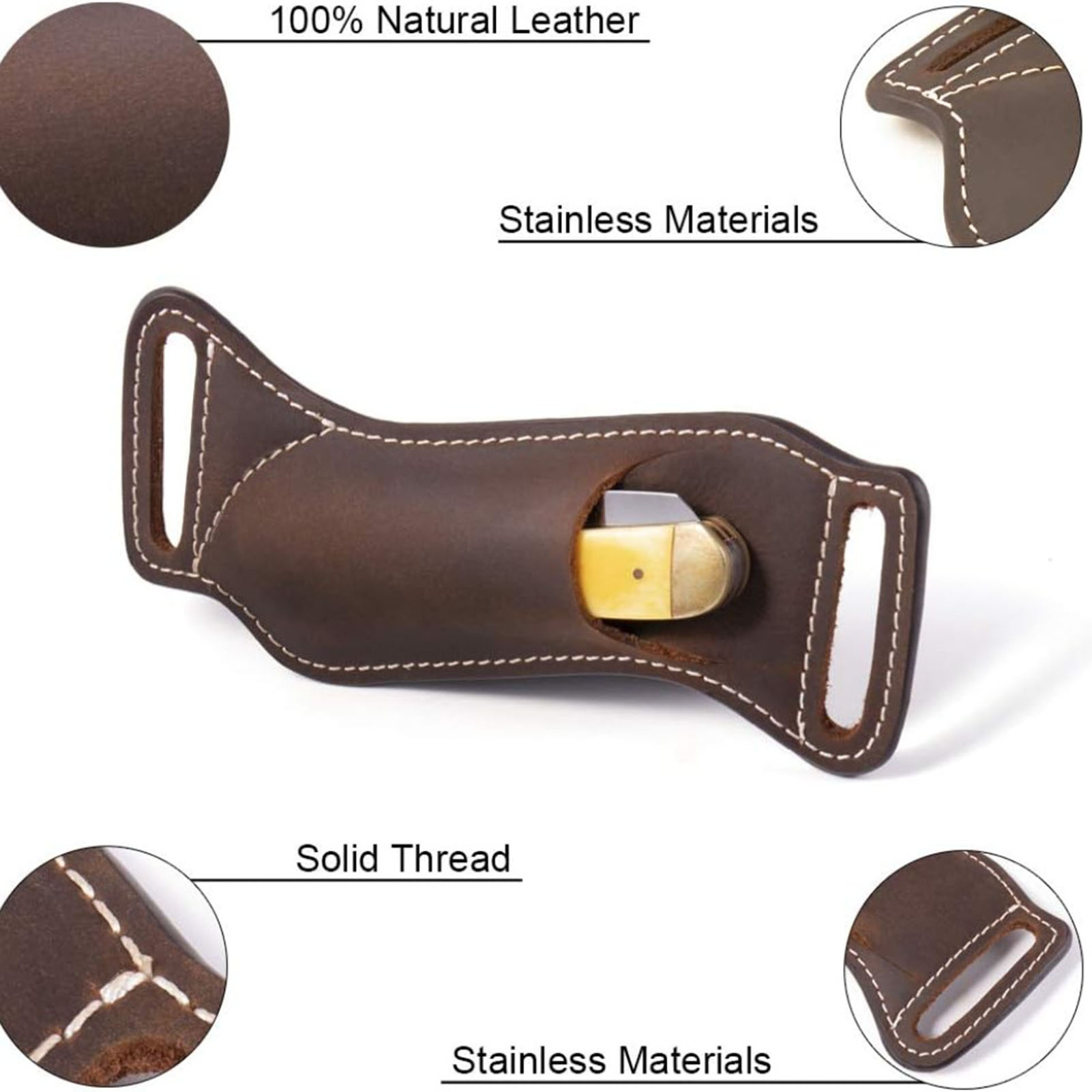 Beschermend mes, duurzaam voor - Leather Edc. Carry Pouch recensie en prijs