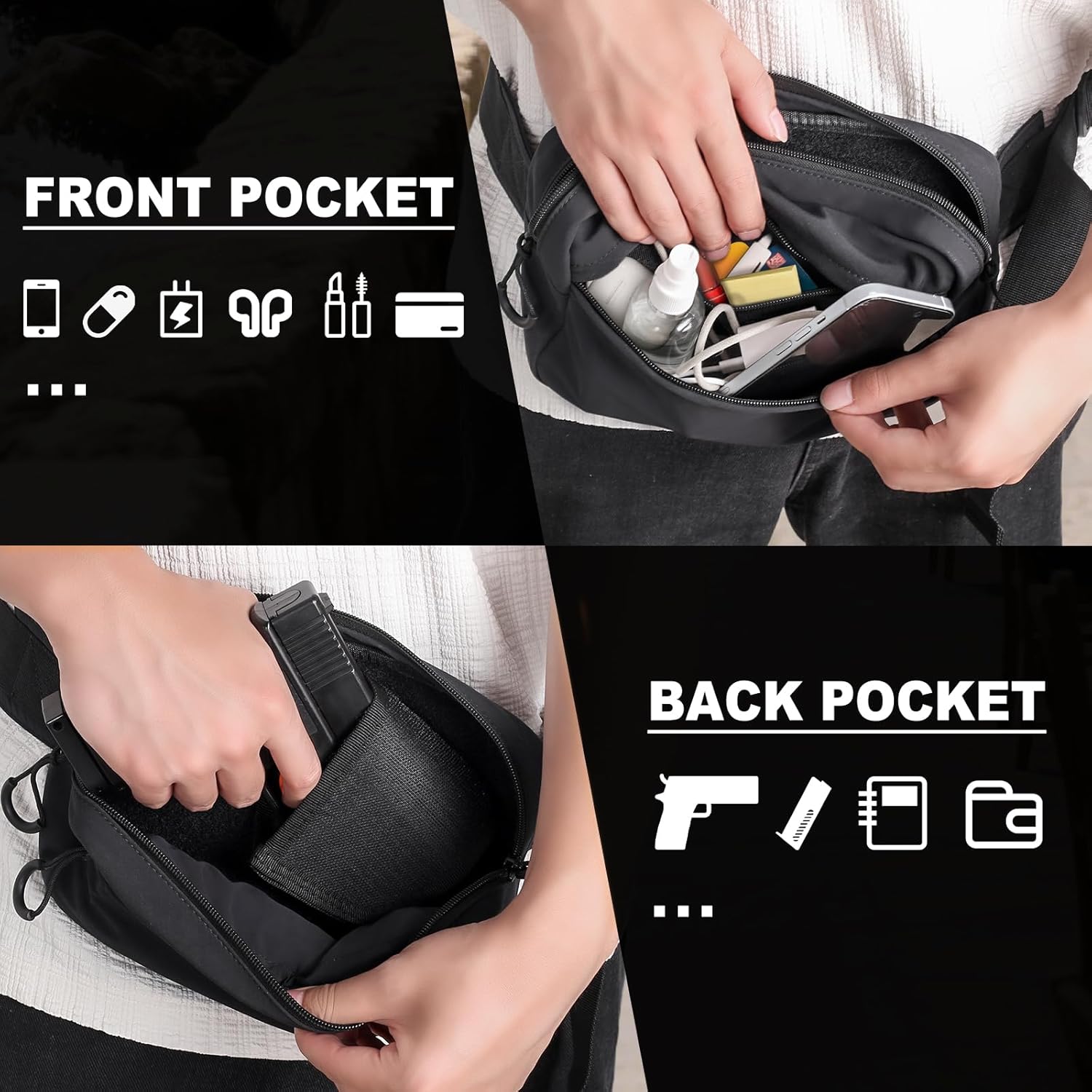 Tactisch heuptasje met holster - Edc Concealed Carry Holster recensie en prijs