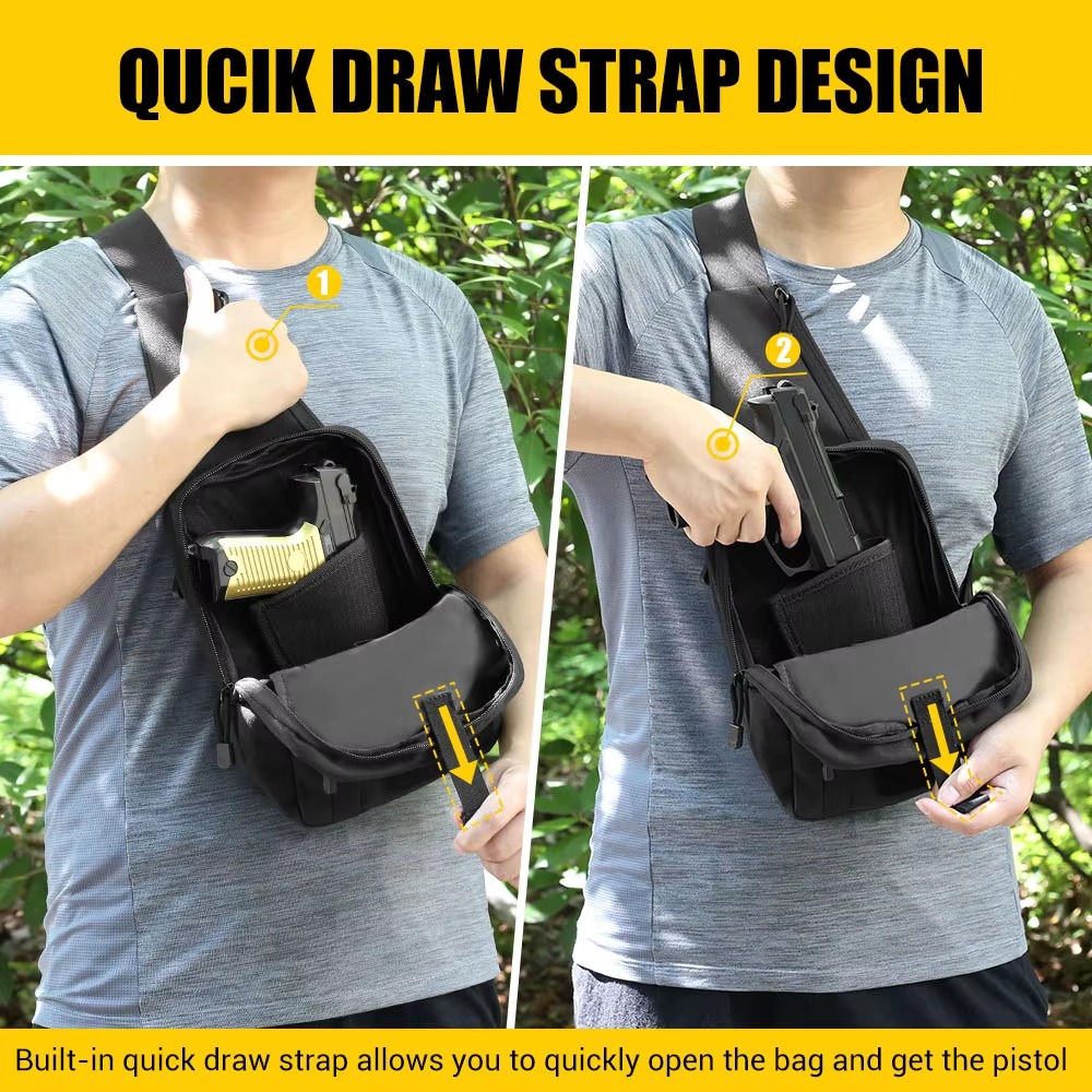 Tactische pistooltas, verborge - Edc Concealed Carry Sling Bag recensie en prijs